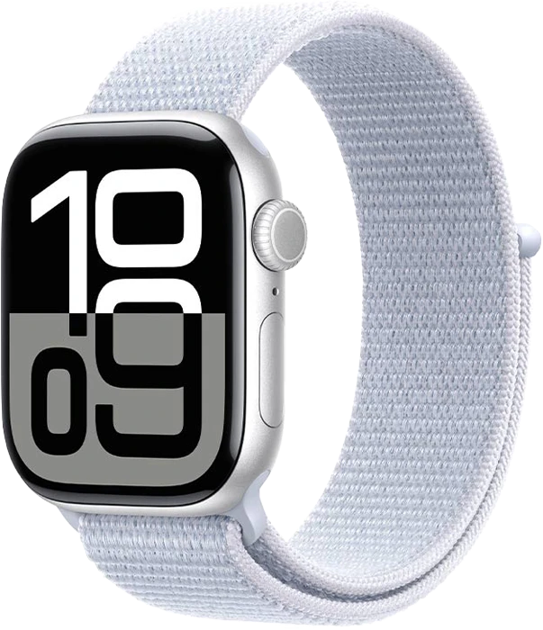ساعت هوشمند Apple Watch سری 10 مدل Silver Al Blue Cloud SL GPS 46MM