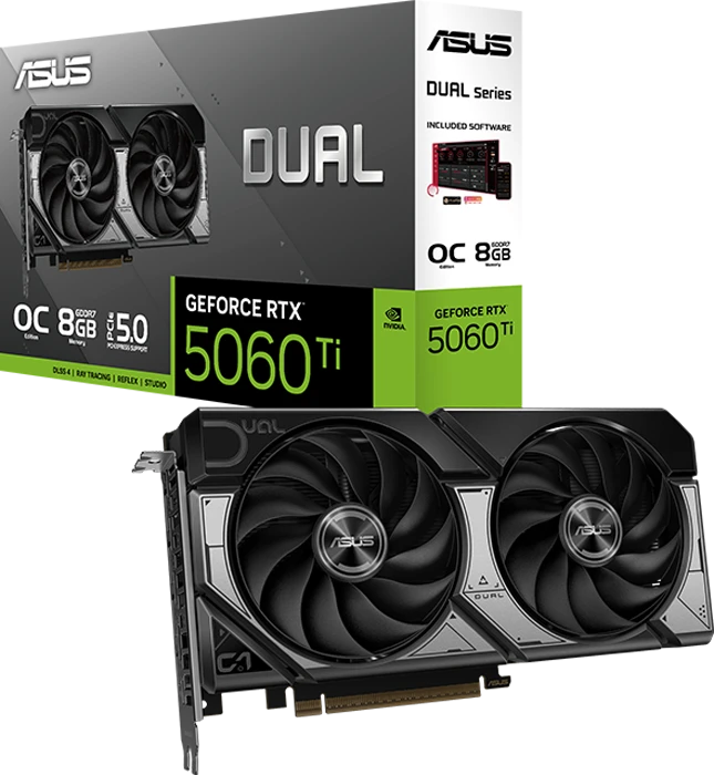 کارت گرافیک Asus مدل Dual GeForce RTX 5060 Ti 8GB GDDR7 OC Edition