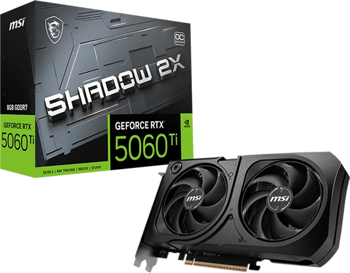 کارت گرافیک MSI مدل GeForce RTX 5060 Ti SHADOW 2X OC PLUS 8G