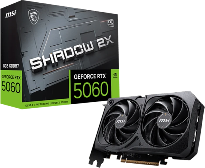 کارت گرافیک MSI مدل GeForce RTX 5060 SHADOW 2X OC 8G