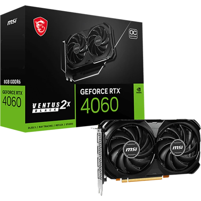 کارت گرافیک MSI مدل GeForce RTX 4060 VENTUS 2X BLACK OC 8G
