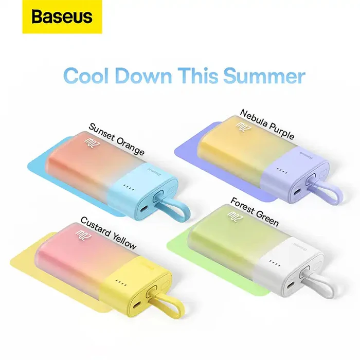 پاور بانک 5200 میلی‌آمپر ساعت Baseus مدل Popsicle Series 20W