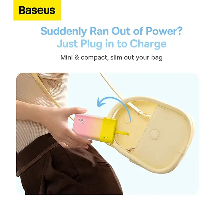 پاور بانک 5200 میلی‌آمپر ساعت Baseus مدل Popsicle Series 20W