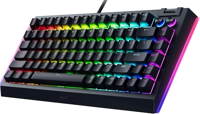 کیبورد سیمی مکانیکال گیمینگ Razer مدل Razer BlackWidow V4 75 با سوییچ نارنجی