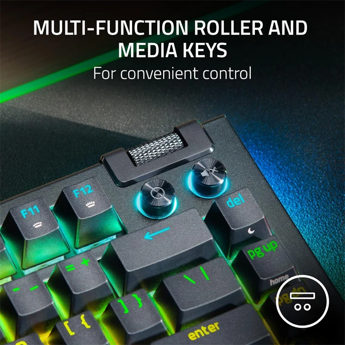 کیبورد سیمی مکانیکال گیمینگ Razer مدل Razer BlackWidow V4 75 با سوییچ نارنجی