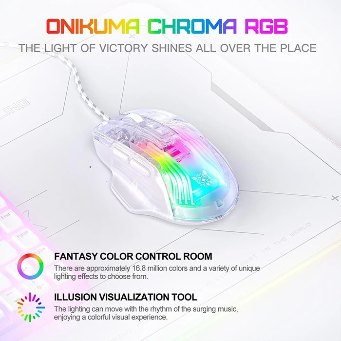 موس سیمی گیمینگ ONIKUMA مدل CW923 RGB