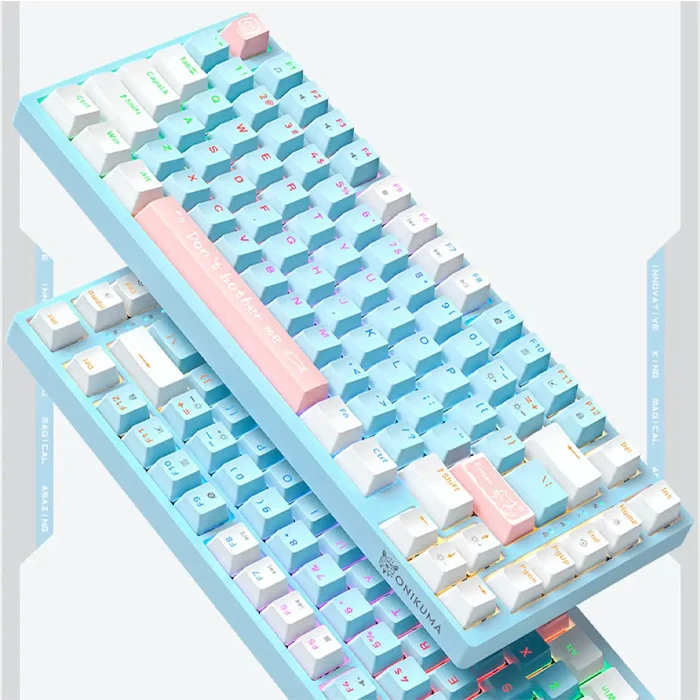کیبورد سیمی گیمینگ ONIKUMA مدل G52 RGB با سوئیچ صورتی