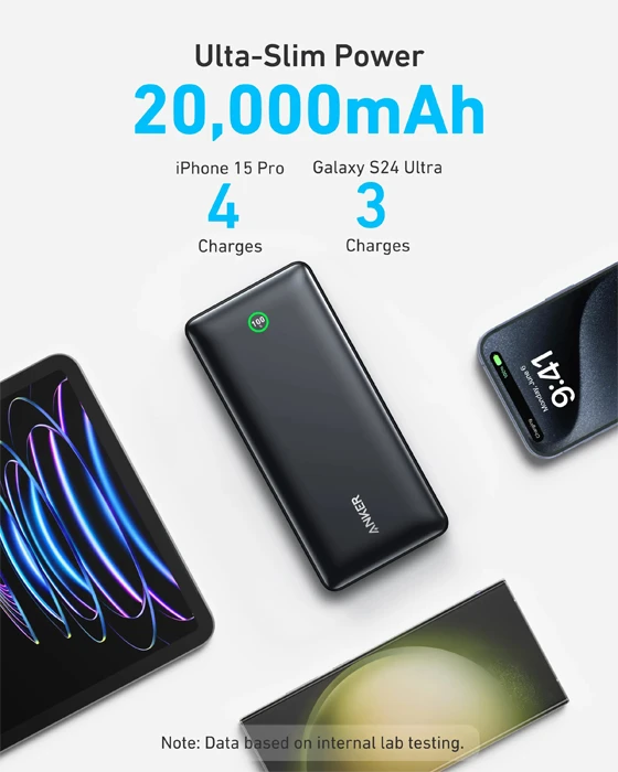 پاوربانک 20000 میلی آمپر ساعت Anker مدل Nano Power Bank 20K 30W