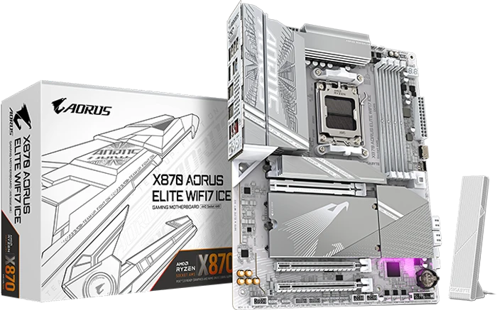 مادربرد Gigabyte مدل X870 AORUS ELITE WIFI7 ICE