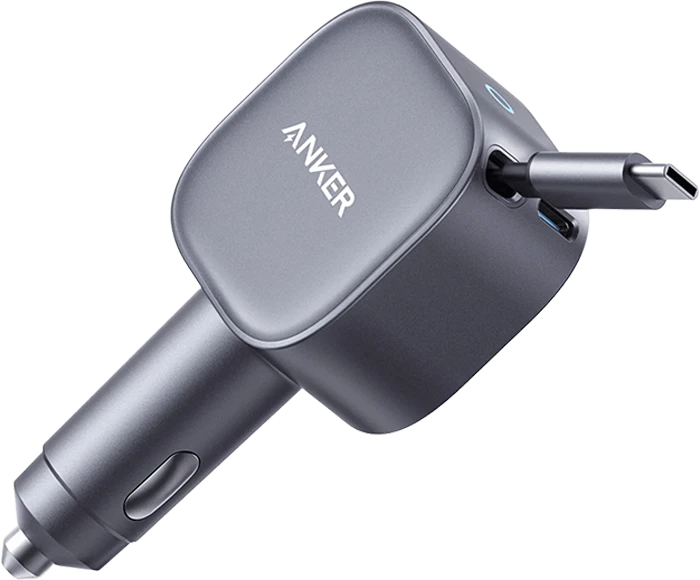 کالا Anker مدل NANO A2738HA2 2-IN-1 75W USB-C BLACK ASLI CAR CHARGER