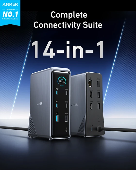 هاب شارژ 14 پورت Anker مدل Prime Docking Station A83B6