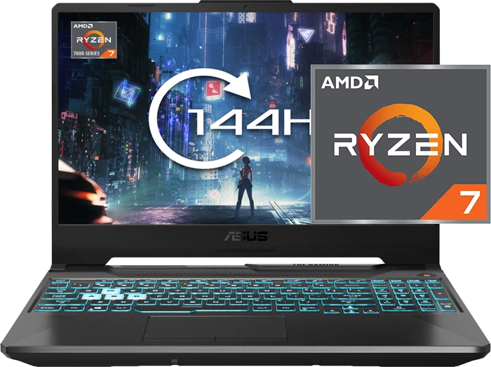 لپ تاپ گیمینگ ۱۵.۶ اینچ Asus مدل TUF GAMING A15 FA506NFR-HN190 (Ryzen 7 7435HS-16GB-512GB SSD-RTX 2050-FHD-RGB Backlit)