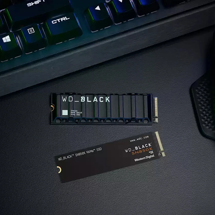 حافظه SSD اینترنال 1 ترابایت WD مدل BLACK SN850X WDS100T2XHE به همراه هیت سینک