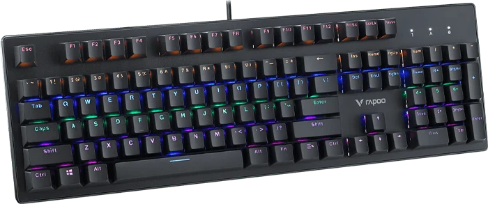 کیبورد سیمی مکانیکال گیمینگ Rapoo مدل V510C با سوییچ آبی