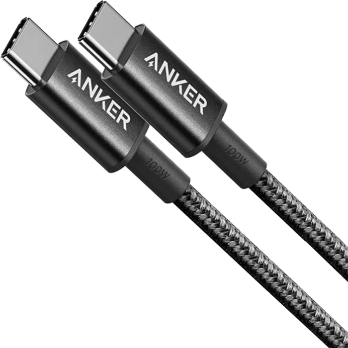 کالا Anker مدل 333 A8757H11 6FT 100W BLACK ASLI TYPE-C TO TYPE-C BRAIDED CA