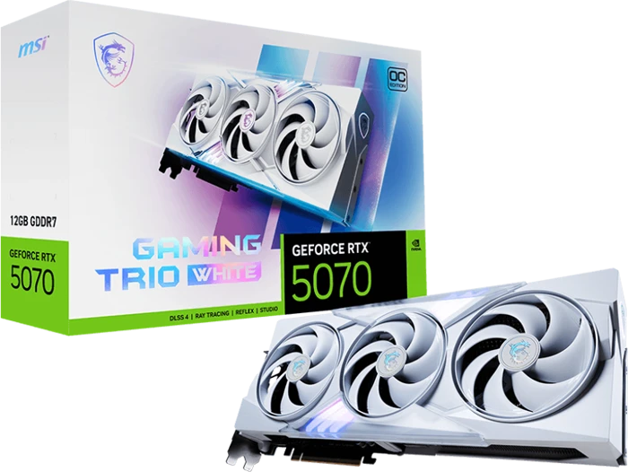 کارت گرافیک MSI مدل GeForce RTX 5070 12G GAMING TRIO OC WHITE