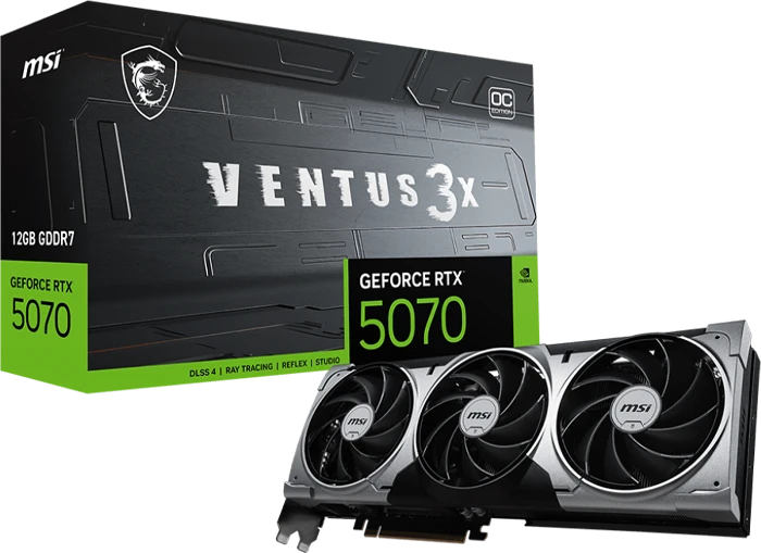 کارت گرافیک MSI مدل GeForce RTX 5070 12G VENTUS 3X OC