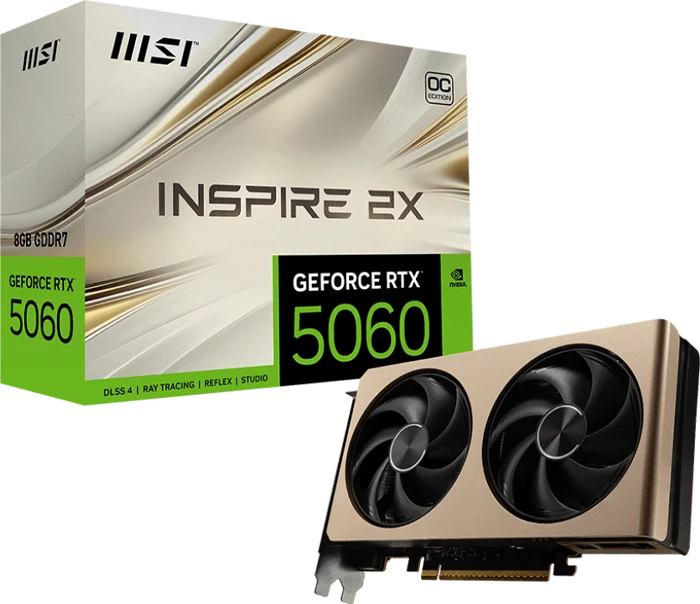 کارت گرافیک MSI مدل GeForce RTX 5060 8G INSPIRE 2X OC
