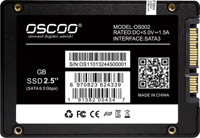 حافظه SSD اینترنال 128 گیگابایت OSCOO مدل Black OS002