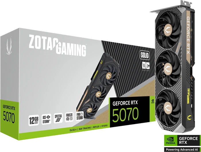 کارت گرافیک گیمینگ ZOTAC مدل GeForce RTX 5070 SOLID OC