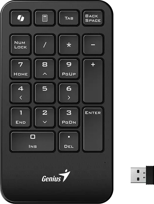 GENIUS NUMPAD 1000 AI USB BLACK SHOB NUMERIC WIRELESS KB