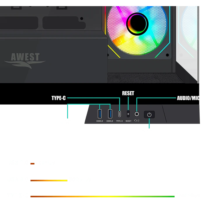 کیس گیمینگ Awest مدل GT-AQ16-MB