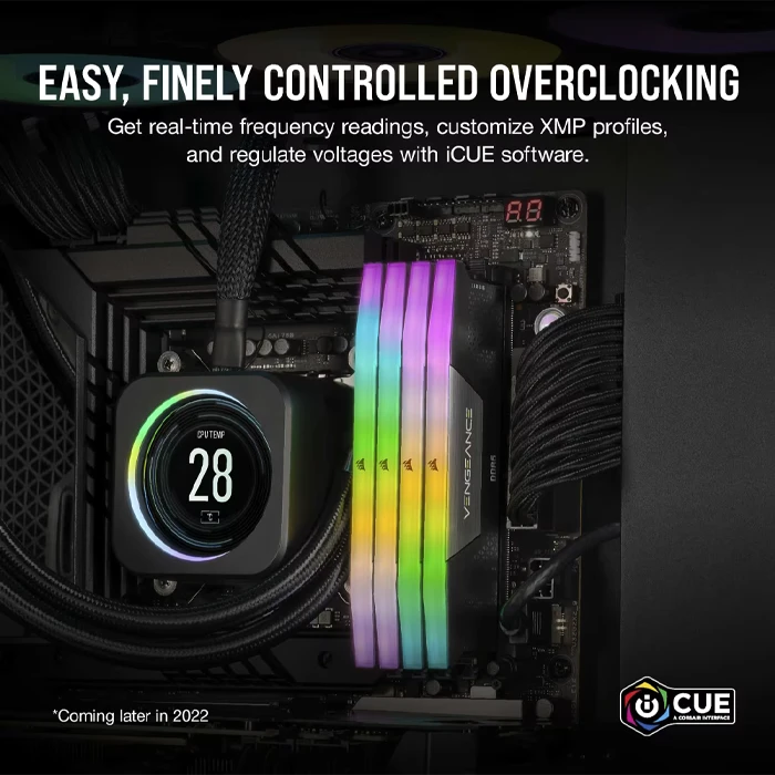 رم کامپیوتر 64 گیگابایت (2*32GB) CORSAIR مدل VENGEANCE RGB 5200Mhz DDR5 CL40