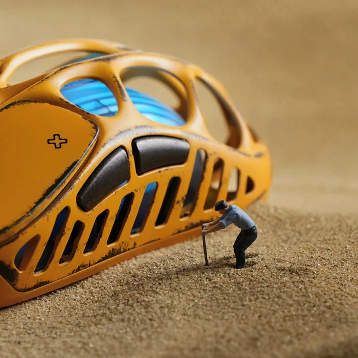 موس گیمینگ GravaStar مدل Mercury X Battle Worn-Yellow Special Edition
