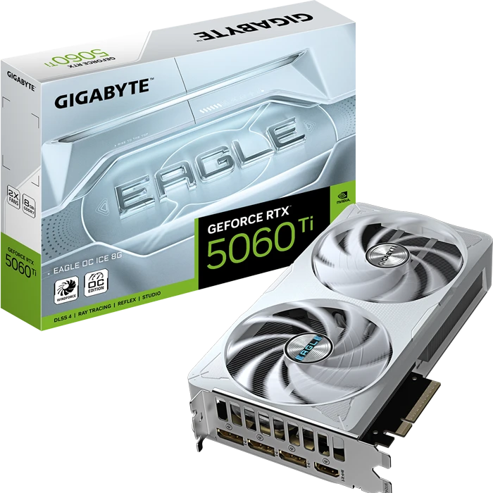 کارت گرافیک GIGABYTE مدل GeForce RTX 5060 Ti EAGLE OC ICE 8G GDDR7