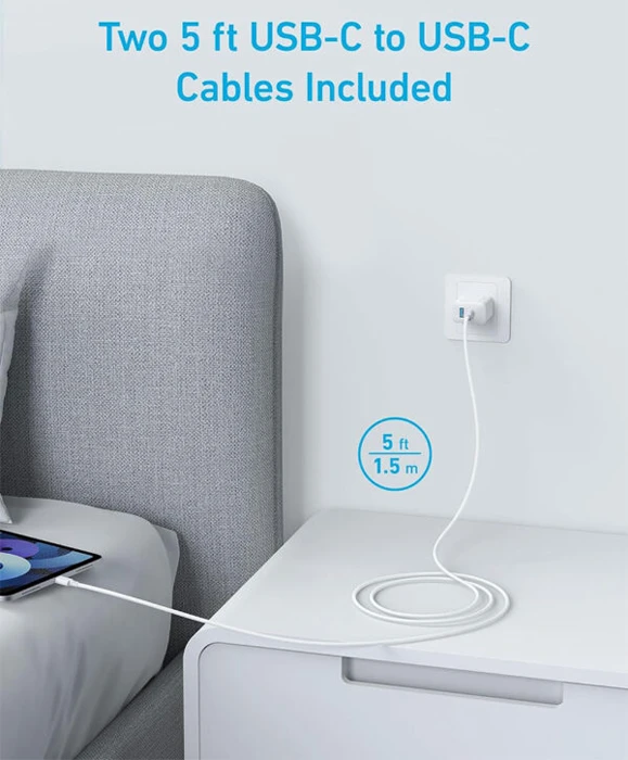 شارژر دیواری Anker مدل Charger 20W B2348K21 به همراه کابل Type-C