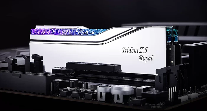 رم کامپیوتر 32 گیگابایت (2*16GB) G.SKILL مدل TRIDENT Z5 ROYAL 7200Mhz DDR5 CL34