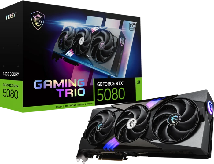 کارت گرافیک MSI مدل GeForce RTX 5080 GAMING TRIO OC 16G