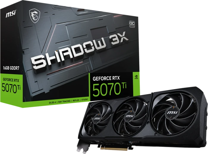 کارت گرافیک MSI مدل GeForce RTX 5070 Ti SHADOW 3X OC 16G
