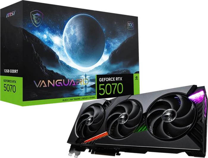 کارت گرافیک MSI مدل GeForce RTX 5070 VANGUARD SOC 12G
