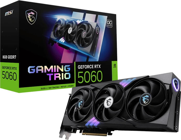 کارت گرافیک MSI مدل GeForce RTX 5060 GAMING TRIO OC 8G