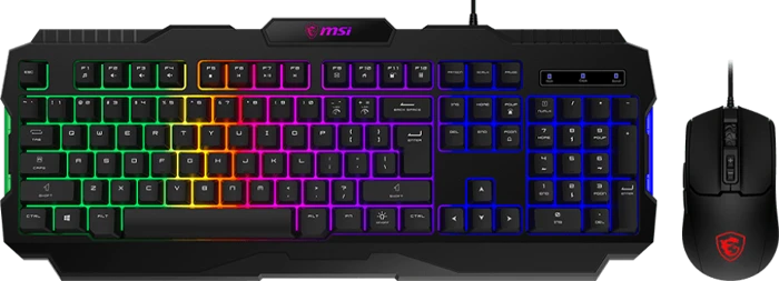 موس MSI مدل FORGE GK100 US BLACK TAKHTJAMSHID WIRED KB & MOUSE