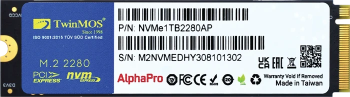 حافظه SSD اینترنال 2 ترابایت TWINMOS مدل ALPHAPRO