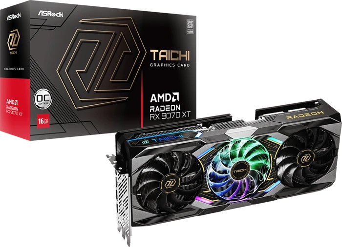 کارت گرافیک ASRock مدل Radeon RX 9070 XT Taichi 16GB OC