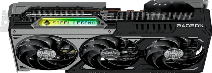 کارت گرافیک ASRock مدل Radeon RX 9070 XT Steel Legend Dark 16GB