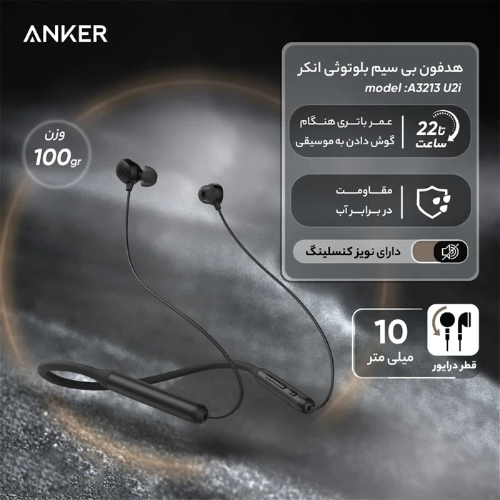 ایرفون بلوتوثی Anker مدل Soundcore Life U2i (Upgraded) A3213