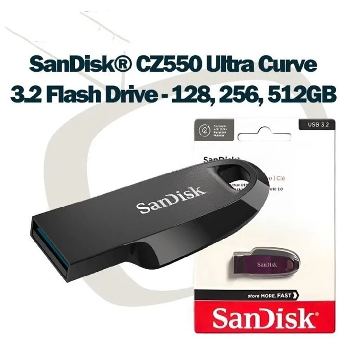فلش مموری 32 گیگابایت Sandisk مدل ULTRA CURVE
