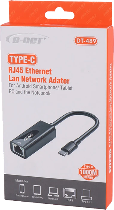 تبدیل USB-C به RJ45 دی نت مدل DT-489