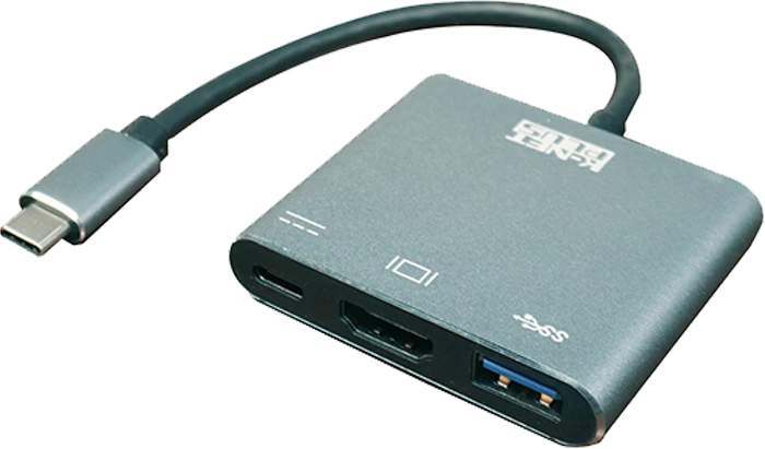 تبدیل USB-C به HDMI/USB3.0/USB-C کی نت پلاس مدل KP-MFCMS103