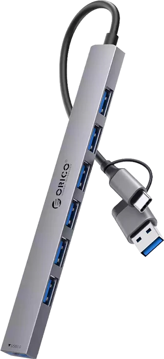 ORICO YSA2-U3-GY-BP USB-C/USB-A 7PORT GRAY 4FASL HUB