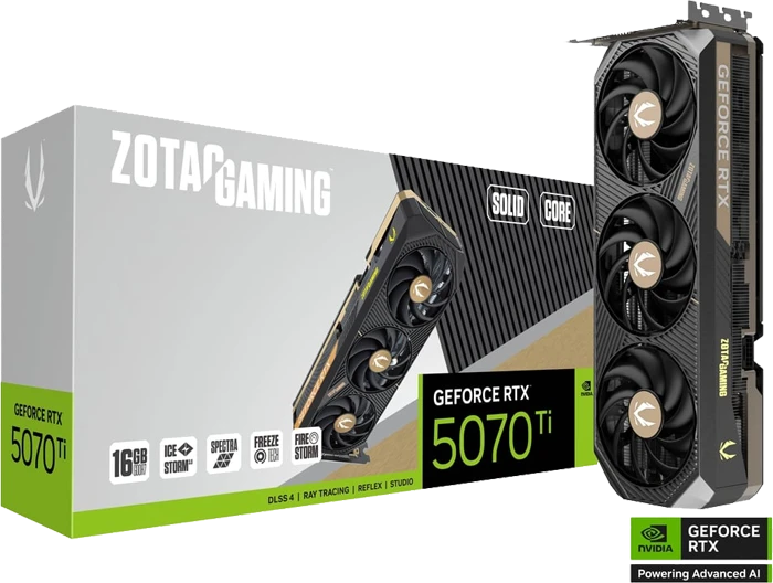 کارت گرافیک  گیمینگ ZOTAC مدل GAMING GeForce RTX 5070 Ti SOLID CORE