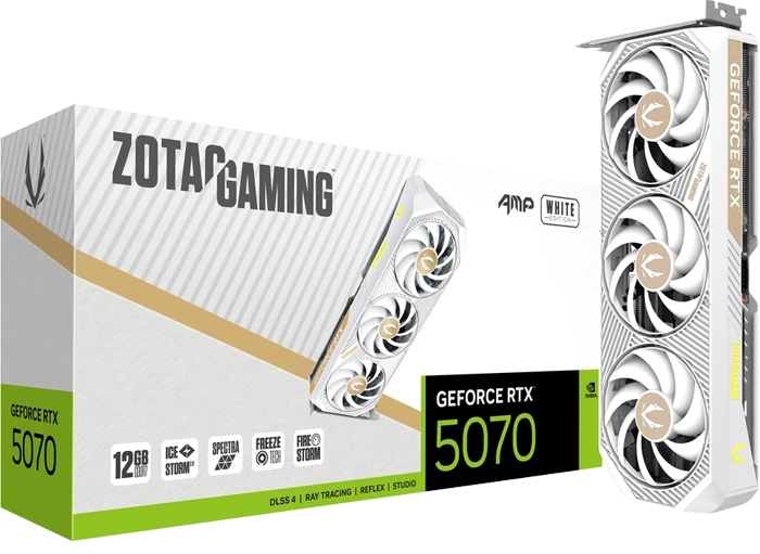کارت گرافیک گیمینگ ZOTAC مدل GAMING GeForce RTX 5070 AMP White Edition