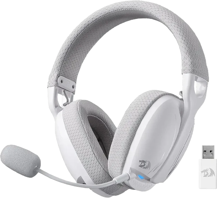 هدست بی سیم گیمینگ Redragon مدل Skuld H878 White