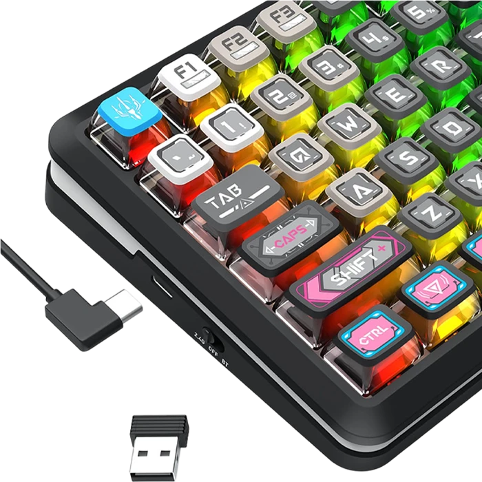 کیبورد مکانیکال گیمینگ بی سیم Redragon مدل FLEKACT K708 MC PRO RGB