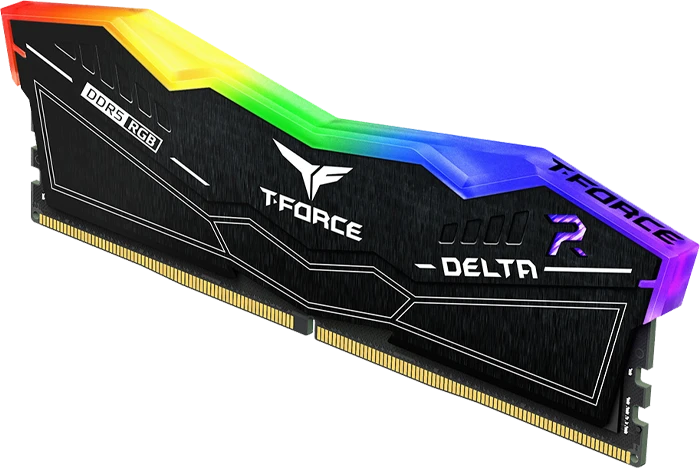 رم کامپیوتر 16 گیگابایت (8GB*2) TEAMGROUP مدل T-FORCE DELTA RGB DDR5 6000MHz CL38