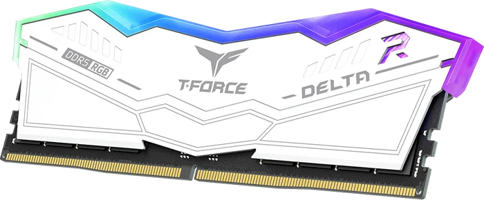 رم کامپیوتر 16 گیگابایت (8GB*2) TEAMGROUP مدل T-FORCE DELTA RGB DDR5 6000MHz CL38